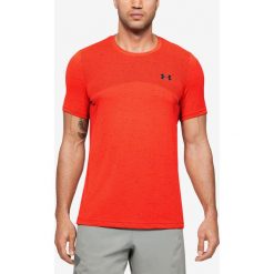 Under Armour Seamless Koszulka Czerwony Pomarańczowy. Czerwone podkoszulki męskie Under Armour, s, bez wzorów, z poliesteru, bez kołnierzyka, krótkie. Za 206,95 zł.