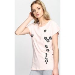Bluzki asymetryczne: Różowy T-shirt Getting Over