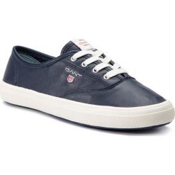 Tenisówki GANT - New Haven 18531398 Marine G69. Niebieskie półbuty damskie GANT, bez wzorów, ze skóry, bez zapięcia. W wyprzedaży za 239,00 zł.
