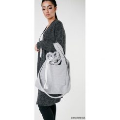 Torba dzianinowa szara. Szare torebki klasyczne damskie Pakamera, z bawełny, duże. Za 93,00 zł.