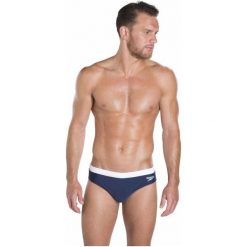Kąpielówki męskie: Speedo Kąpielówki Essential Logo 7cm Brief Navy/White 32
