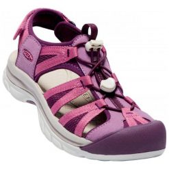 Keen Sandały Damskie Venice Ii h2 Grape Kiss/Red Violet Us 7,5 (38 Eu). Czerwone sandały damskie marki Keen, bez wzorów, sportowe, bez obcasa, bez zapięcia, trekkingowe. Za 399,00 zł.