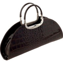 Torebki klasyczne damskie: Skórzana torebka w kolorze ciemnobrązowym – 41 x 17 x 10 cm