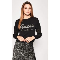 Sweter Guess Monja W0GR94 Z1YF0. Niebieskie swetry damskie Guess, s, z aplikacjami, klasyczne, bez rękawów, bez kaptura. W wyprzedaży za 249,00 zł.