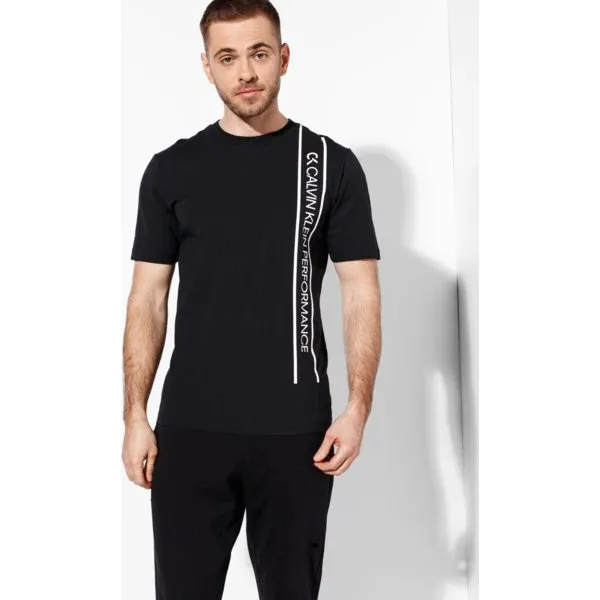 Calvin Klein Koszulka Logo , czarny, rozmiar M. Czarne koszulki męskie Calvin Klein, m, bez wzorów, z bawełny, eleganckie, z kontrastowym kołnierzykiem, bez rękawów. W wyprzedaży za 179,99 zł.