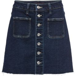 Spódniczka dżinsowa z guzikami bonprix ciemny denim. Niebieskie spódniczki damskie bonprix, bez wzorów, z denimu, rozkloszowane. Za 54,99 zł.