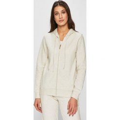 Emporio Armani - Bluza. Brązowe bluzy damskie z kieszeniami marki Emporio Armani, s, z elastanu, z kapturem. Za 549,90 zł.