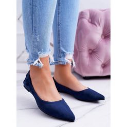 LU BOO Granatowe Balerinki Moments z Odpinaną Kokardą. Baleriny damskie Tagless, bez wzorów, z materiału, eleganckie, bez obcasa. Za 69,00 zł.