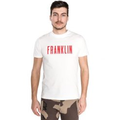 Franklin & Marshall Koszulka Biały. Białe podkoszulki męskie Franklin Marshall, l, z nadrukiem, z bawełny, z krótkim rękawem. Za 188,95 zł.