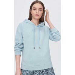 Bluza basic z kapturem - Turkusowy. Niebieskie bluzy damskie Sinsay, s, bez wzorów, bez rękawów, z kapturem. Za 49,99 zł.