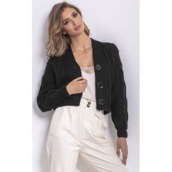 Kardigan F766. Żakiety damskie Fobya, s, z aplikacjami, ze splotem. Za 152,00 zł.