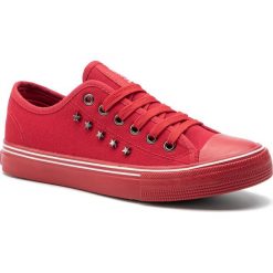 Trampki BIG STAR - DD274614 Red. Czerwone półbuty damskie BIG STAR, bez wzorów, z gumy, bez zapięcia. Za 109,00 zł.