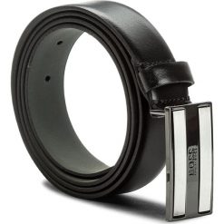 Pasek Męski BOSS - Bexter 50385856 001. Czarne paski męskie Boss, w paski, ze skóry. W wyprzedaży za 249,00 zł.