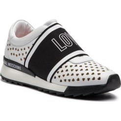Sneakersy LOVE MOSCHINO - JA15092G17IA0100 Bianco. Białe półbuty damskie Love Moschino, ze skóry ekologicznej. W wyprzedaży za 559,00 zł.