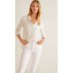 Mango - Koszula Mint. Zielone koszule damskie Mango, l, w paski, z poliesteru, klasyczne, z klasycznym kołnierzykiem, z długim rękawem. Za 139,90 zł.