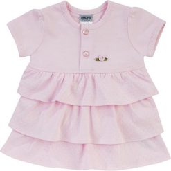 Sukienka "Roses" w kolorze jasnoróżowym. Różowe sukienki niemowlęce Jacky, z aplikacjami, z bawełny, bez rękawów, midi. W wyprzedaży za 29,95 zł.