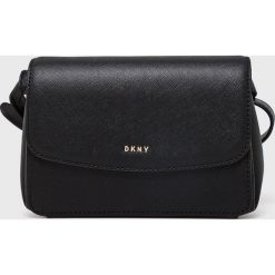Dkny - Nerka. Czarne nerki damskie DKNY, w paski, z materiału, casualowe, średnie, bez dodatków. Za 459,90 zł.