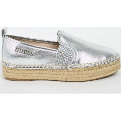 Guess Jeans - Espadryle. Szare espadryle damskie marki Guess Jeans, z aplikacjami, z gumy, na platformie. W wyprzedaży za 229,90 zł.