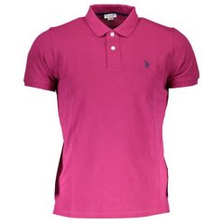Koszulka polo w kolorze jasnofioletowym. Fioletowe koszulki męskie US POLO, Love Moschino, xl, z nadrukiem, polo, bez rękawów. W wyprzedaży za 229,95 zł.