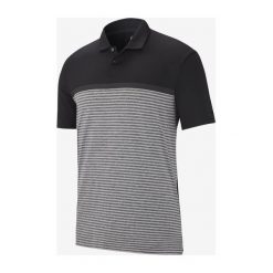 Nike Vapor Polo Koszulka Czarny. Czarne podkoszulki męskie Nike, l, w paski, z elastanu, polo, bez rękawów. Za 395,95 zł.