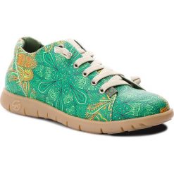 Półbuty SLOW WALK - Teemo Boho 10642W Rinnova Green. Zielone półbuty damskie skórzane Slow Walk, boho, na płaskiej podeszwie. W wyprzedaży za 239,00 zł.