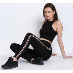 Legginsy: Czarno-Zielone Legginsy Bring Peace
