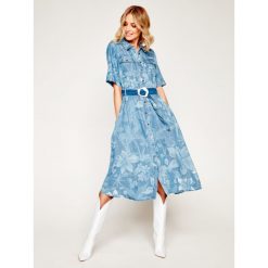 Sukienka koszulowa Desigual Sailor 20SWVN01. Niebieskie sukienki damskie Desigual, na co dzień, bez wzorów, z lyocellu, z koszulowym kołnierzykiem, bez rękawów, proste. Za 499,00 zł.