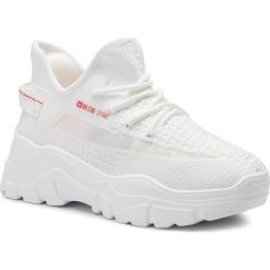 Sneakersy BIG STAR - FF274433 White. Białe półbuty damskie BIG STAR, na co dzień, bez wzorów, ze skóry, retro, bez obcasa, na płaskiej podeszwie, bez zapięcia. W wyprzedaży za 169,00 zł.