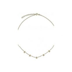 Srebrny pozłacany naszyjnik choker gwiazdki. Żółte naszyjniki damskie marki Atdiament, srebrne. Za 119,00 zł.