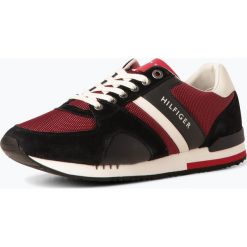 Tommy Hilfiger - Tenisówki męskie z dodatkiem skóry, niebieski. Niebieskie tenisówki męskie TOMMY HILFIGER, z materiału. Za 399,95 zł.