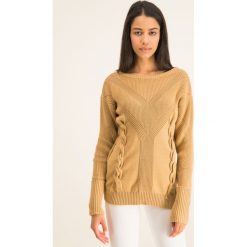 Sweter Patrizia Pepe 8M1001/A6J1-B679. Pomarańczowe swetry damskie Patrizia Pepe, m, bez wzorów, z bawełny, klasyczne, bez rękawów, bez kaptura. W wyprzedaży za 659,00 zł.