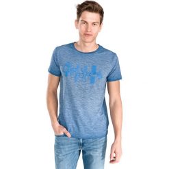 Pepe Jeans Neil Koszulka Niebieski. Niebieskie podkoszulki męskie Pepe Jeans, xxl, z haftami, z elastanu, bez kołnierzyka, z krótkim rękawem, krótkie. Za 154,95 zł.