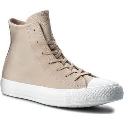 Trampki CONVERSE - Ctas Hi 559881C Particle Beige/Silver/White. Brązowe półbuty damskie Converse, bez wzorów, ze skóry, bez obcasa, na płaskiej podeszwie, bez zapięcia. W wyprzedaży za 259,00 zł.