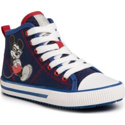 Trampki GEOX - J Alonisso B. H J022CH 00010 C4226 S Navy/Royal. Niebieskie trampki chłopięce Geox, bez wzorów, ze skóry, bez zapięcia. W wyprzedaży za 219,00 zł.