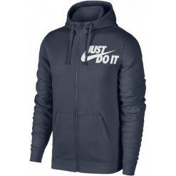 Bluzy męskie: Nike Bluza Męska M Nsw Hoodie Fz Jdi Thunder Blue White Xs