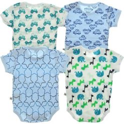 Pippi - S.S Body 4-pack - Light Blue /Clothing /86/Light Blue. Niebieskie body niemowlęce Pippi, bez wzorów, bez rękawów. Za 97,26 zł.