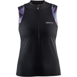 Craft Koszulka Kolarska Classic W Black M. Czarne topy sportowe damskie Craft, m, bez wzorów, z materiału, bez kołnierzyka, bez rękawów, bez kaptura, rowerowe. Za 159,00 zł.