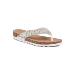 BASSANO WLLS19-42 Biały. Białe klapki damskie Bassano, bez wzorów, z tworzywa sztucznego, bez obcasa. Za 49,99 zł.