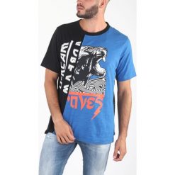 Diesel T-Just-Cut-W Koszulka Czarny Niebieski. Niebieskie podkoszulki męskie Diesel, l, z nadrukiem, z bawełny, z krótkim rękawem. Za 283,95 zł.