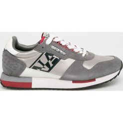 Napapijri - Buty. Szare buty sportowe męskie Napapijri, ze skóry, na sznurówki. Za 429,90 zł.