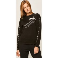 Puma - Bluza. Czarne bluzy damskie Puma, s, z nadrukiem, z bawełny, bez rękawów, bez kaptura. Za 219,90 zł.