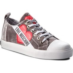 Trampki LOVE MOSCHINO - JA15013G16IF001A Grigio. Szare półbuty damskie Love Moschino, bez wzorów, z gumy, bez zapięcia. W wyprzedaży za 429,00 zł.