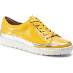 Sneakersy CAPRICE - 9-23654-24 Lemon Naplak 629. Żółte półbuty damskie Caprice, na co dzień, bez wzorów, ze skóry, bez obcasa, na płaskiej podeszwie, bez zapięcia. W wyprzedaży za 219,00 zł.