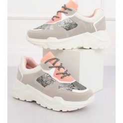 Buty sportowe szare BETIL. Szare buty sportowe damskie FunKee.pl, bez wzorów, z tkaniny, sportowe. Za 123,99 zł.