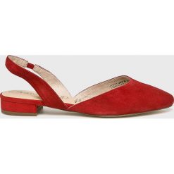 Tamaris - Baleriny. Fioletowe baleriny damskie marki Tamaris, ze skóry. Za 199,90 zł.