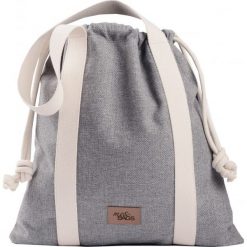 Duża torebka worek "BAGGY" materiałowa, kolor szary. Szare torebki worki damskie me&BAGS, bez wzorów, z tkaniny, na ramię, duże, bez dodatków. Za 189,00 zł.