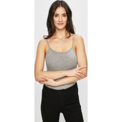 Tally Weijl - Top. Szare bluzki damskie TALLY WEIJL, s, bez wzorów, z elastanu, z okrągłym kołnierzem. W wyprzedaży za 24,90 zł.
