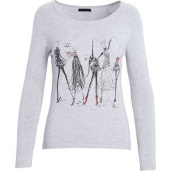 Ciemnoszary Sweter Thin Lines. Szare swetry klasyczne damskie Born2be, na jesień, l. Za 49,99 zł.