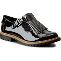 Oxfordy CLARKS - Griffin Mia 261176264 Black Patent. Czarne jazzówki damskie marki Clarks, na płaskiej podeszwie. W wyprzedaży za 209,00 zł.