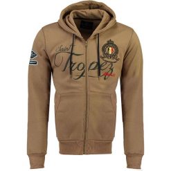 Bluza "Falluan" w kolorze jasnobrązowym. Pomarańczowe bluzy męskie Geographical Norway Men, s, z nadrukiem, z kapturem, bez rękawów, bez kaptura. W wyprzedaży za 130,95 zł.